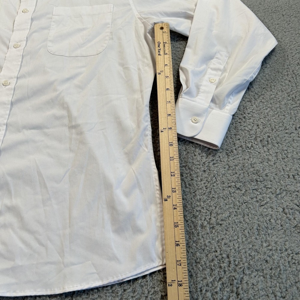LIM'S TAILOR Shirt Mens Large White Dress Button Front Long Sleeve Pocket Formal - Picture 10 of 14
